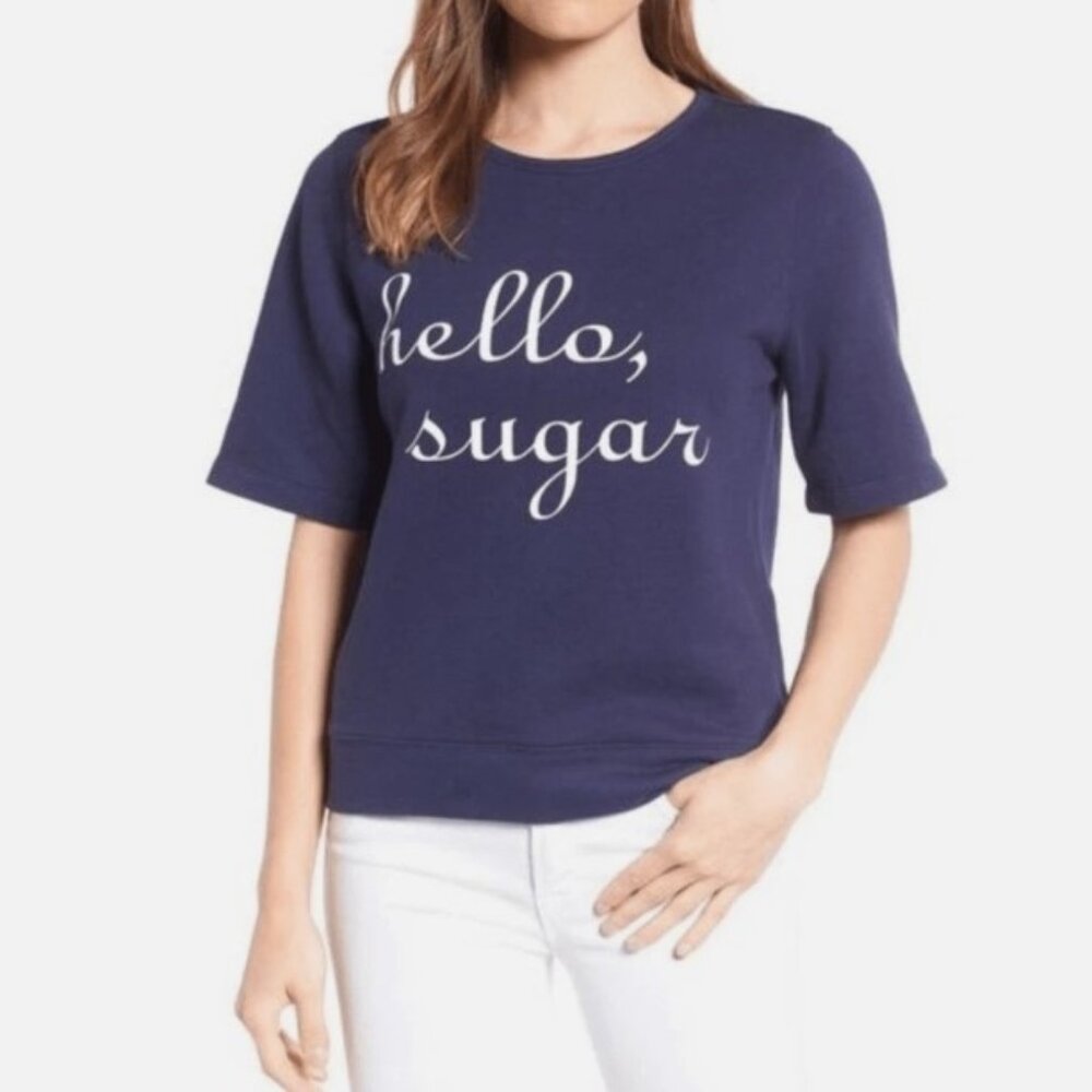 Draper James "Hello, Sugar" Short Sleeve Sweatshirt